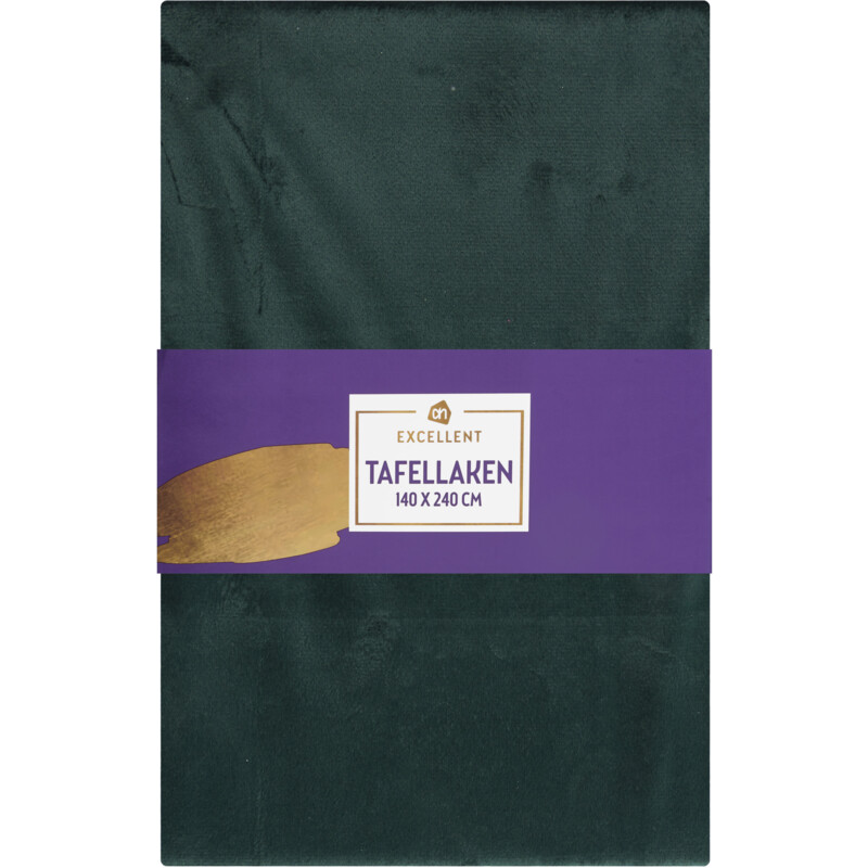 Een afbeelding van AH Tafelkleed velvet groen