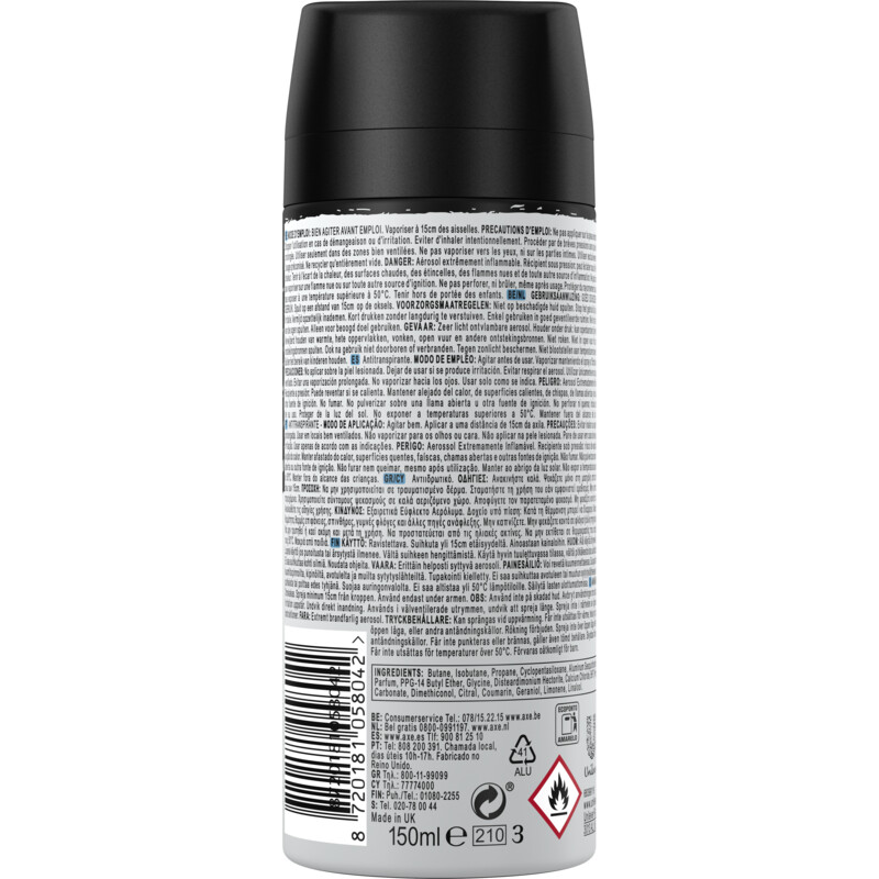 Een afbeelding van Axe Anti sweat ice chill deodorant