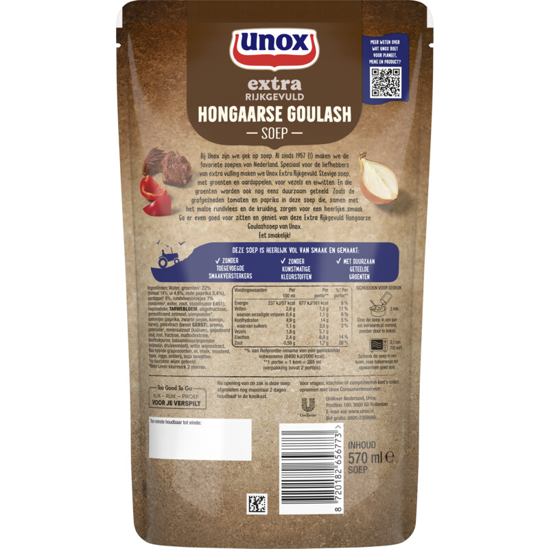 Een afbeelding van Unox Hongaarse goulash soep