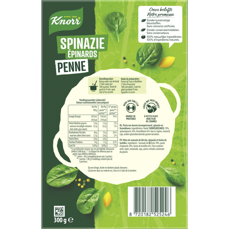 Een afbeelding van Knorr Spinazie penne
