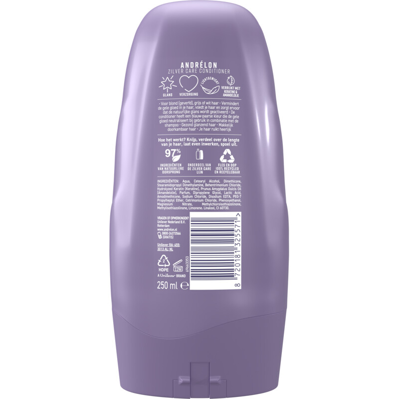 Een afbeelding van Andrélon Zilver care keratine conditioner