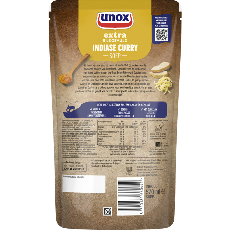 Een afbeelding van Unox Indiase currysoep