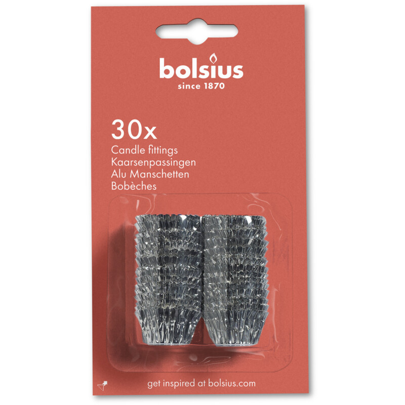 Een afbeelding van Bolsius Kaarsenpassingen zilver