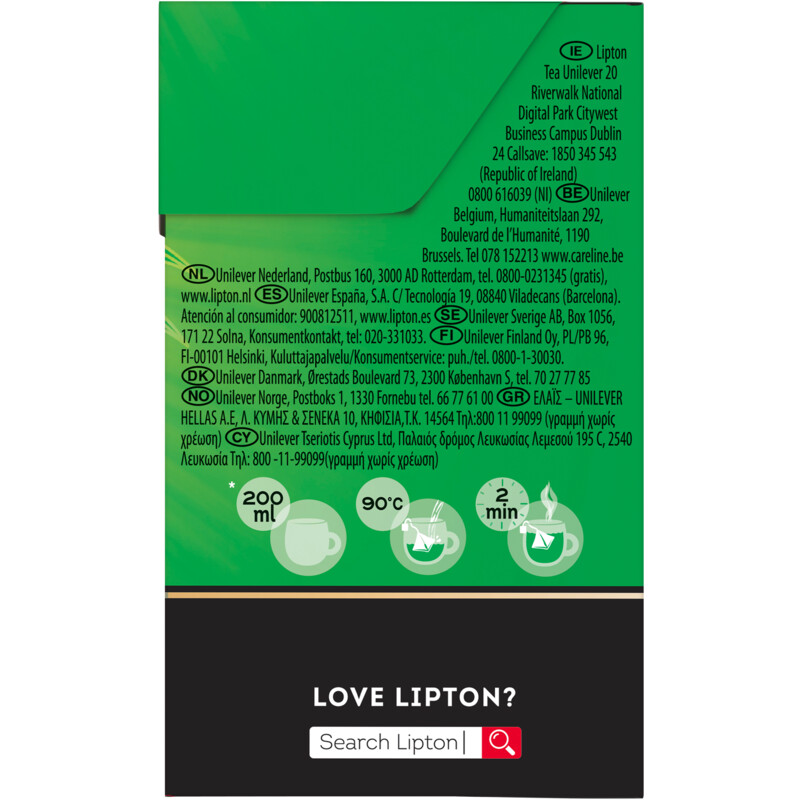 Een afbeelding van Lipton Raspberry & pomegranate green tea