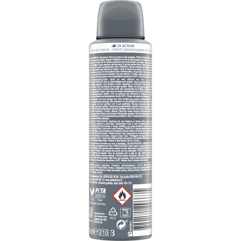 Een afbeelding van Dove Men+care extra fresh 0% deodorant spray