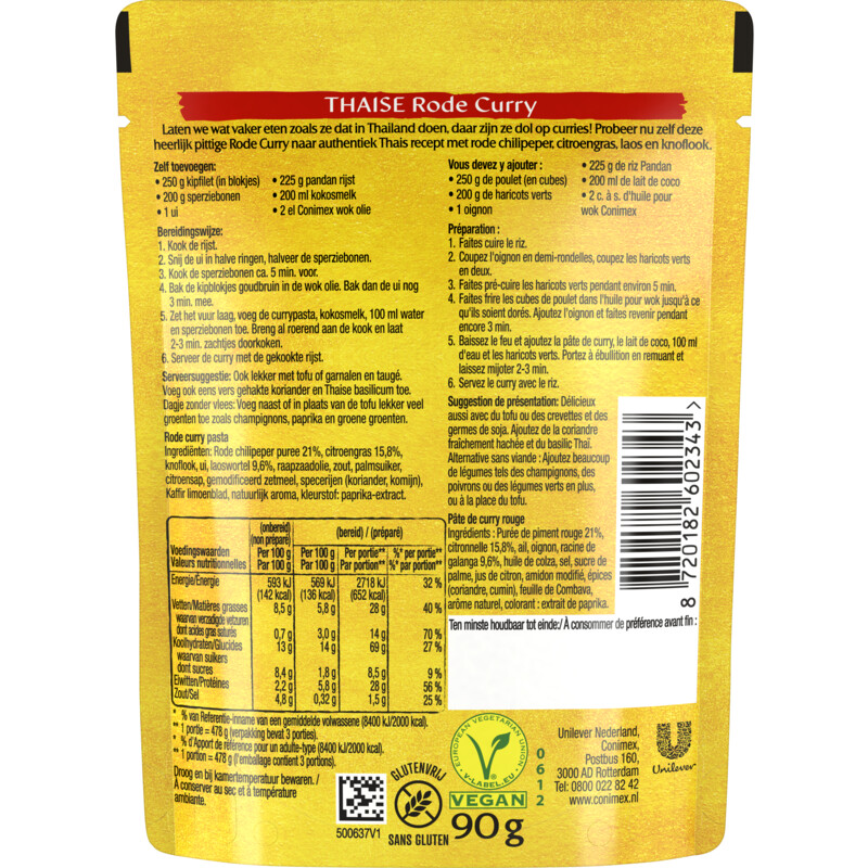 Een afbeelding van Conimex Thaise rode curry