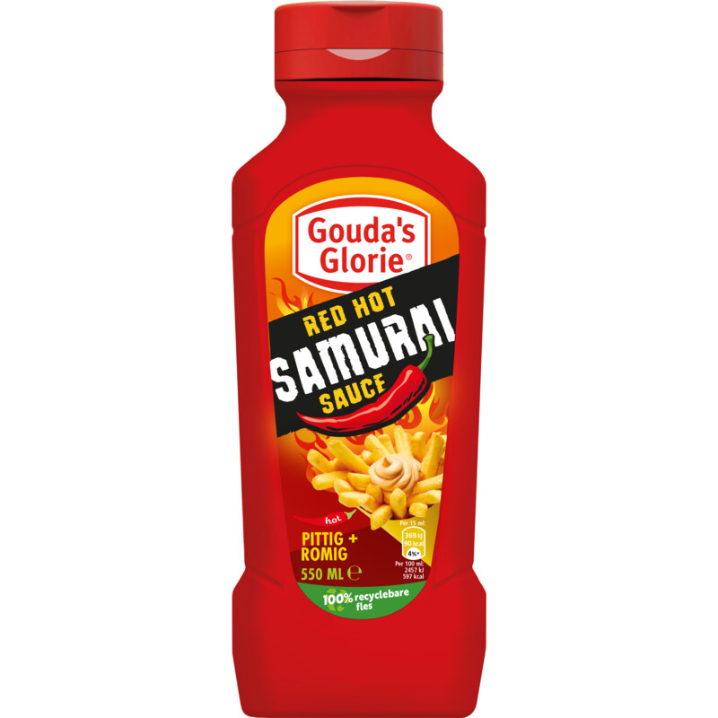 Een afbeelding van Gouda's Glorie Red hot samurai sauce