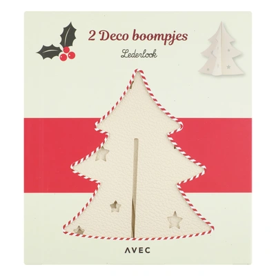 pdp-image-Avec Kerstboom deco wit lederlook