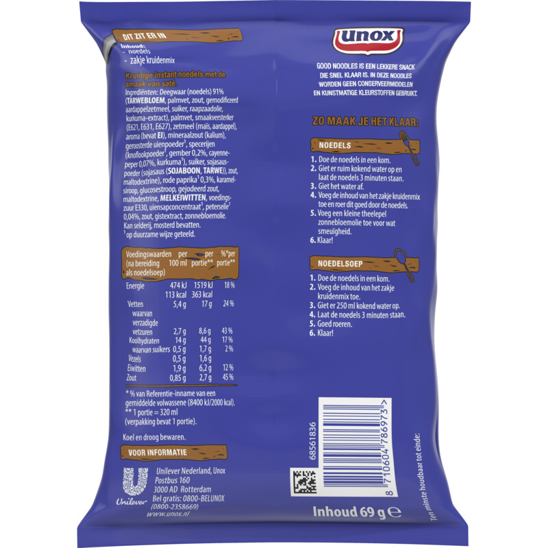 Een afbeelding van Unox Good noodles saté