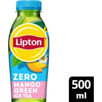 Een afbeelding van Lipton Zero green ice tea mango