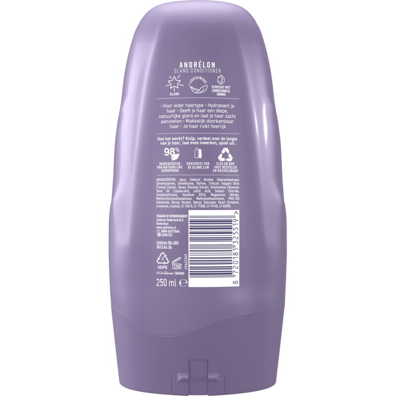Een afbeelding van Andrélon Glans conditioner zomertarwe & honing
