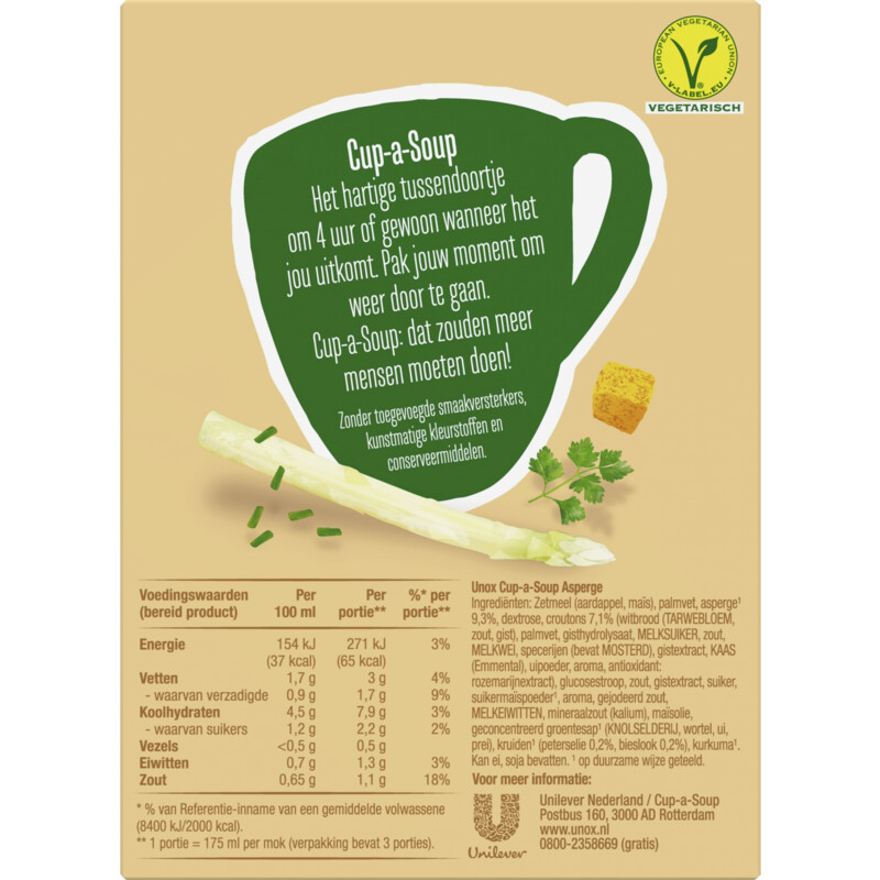 Een afbeelding van Unox Cup-a-soup asperge