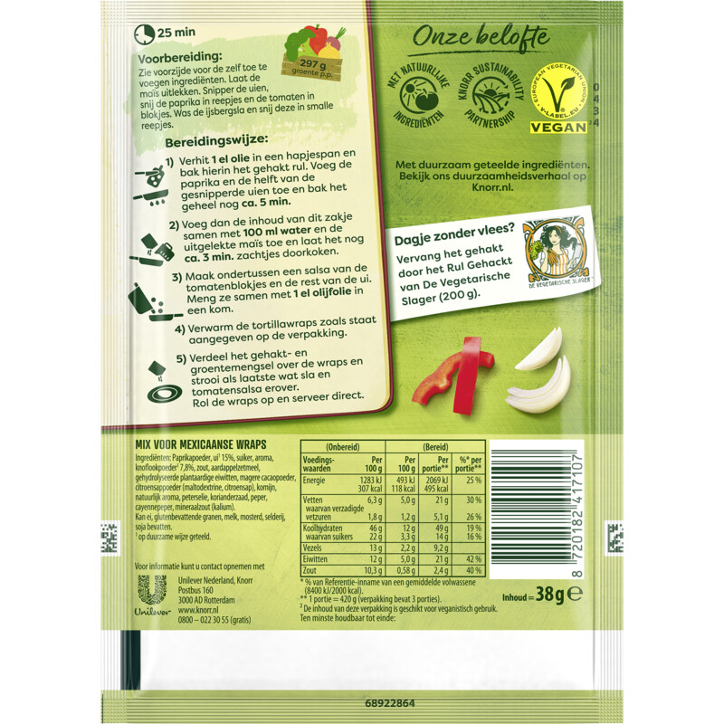 Een afbeelding van Knorr Maaltijdmix Mexicaanse wraps