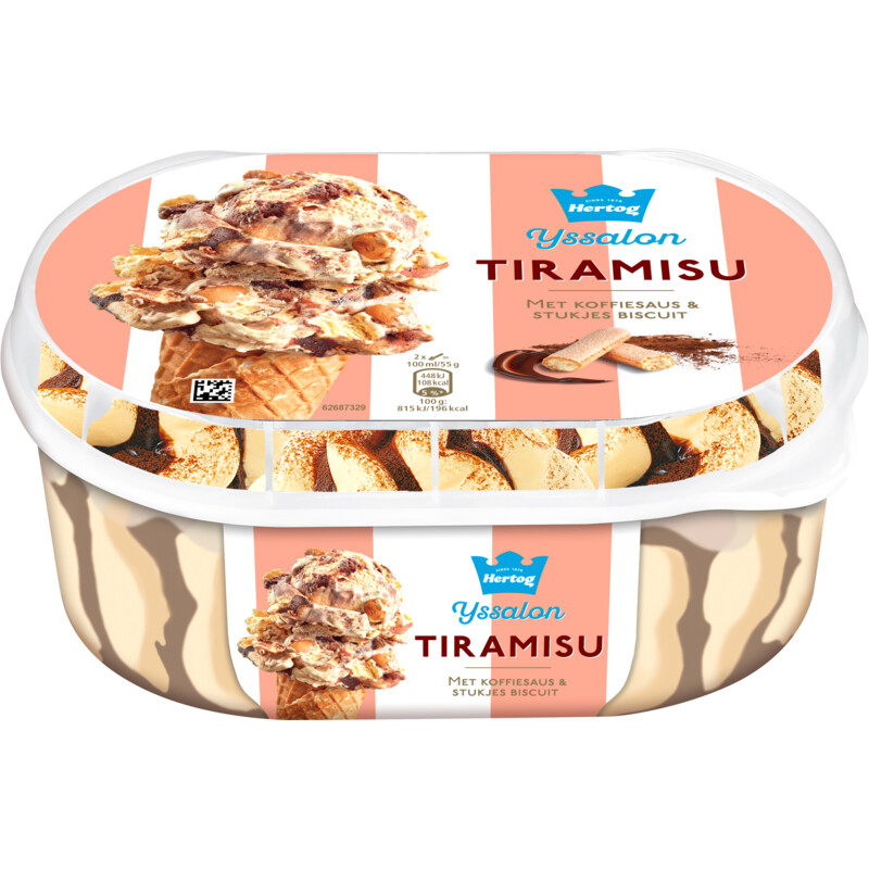 Een afbeelding van Hertog Ijssalon tiramisu