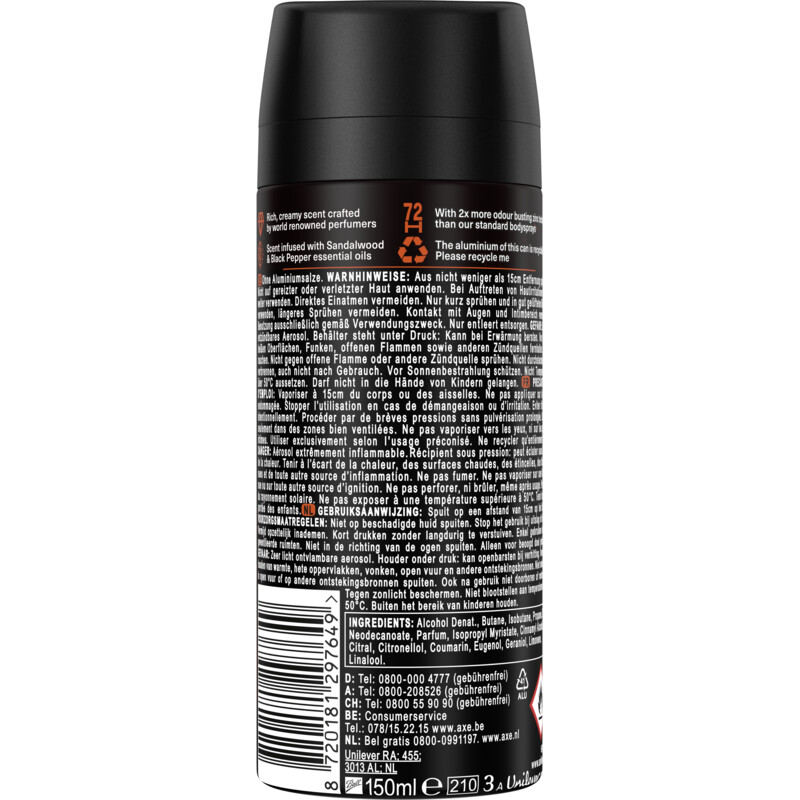 Een afbeelding van Axe Copper santal deodorant bodyspray