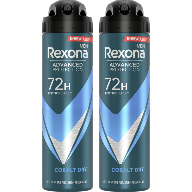 Een afbeelding van Rexona Deodorant spray 72h dry cobalt 2-pack