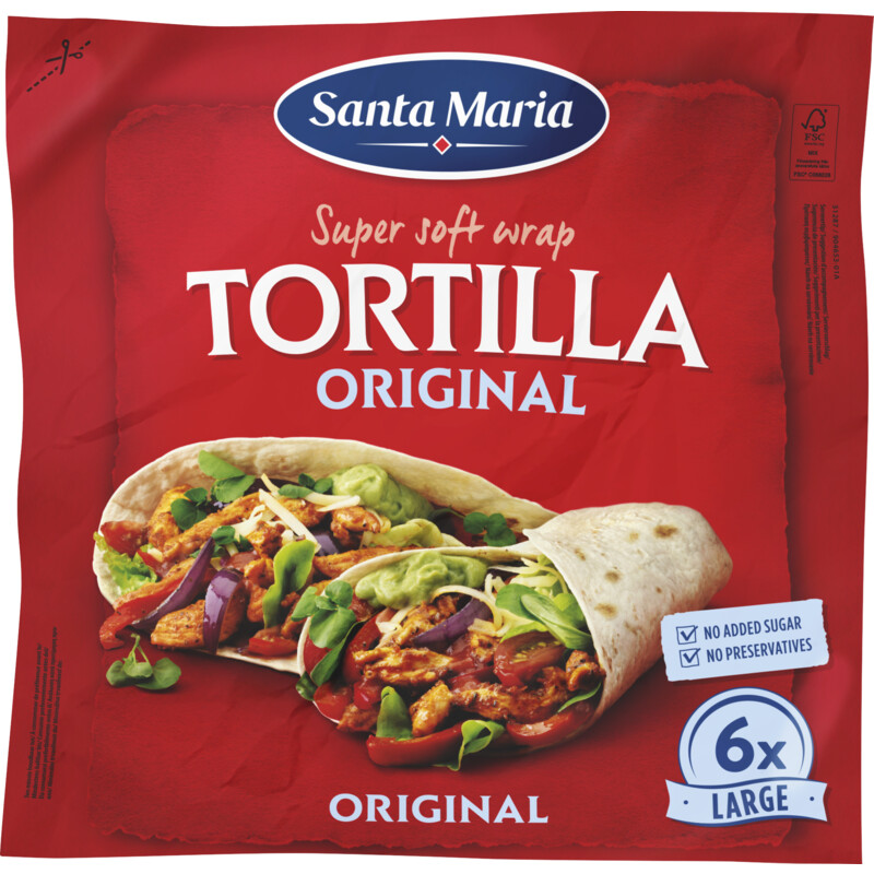 Een afbeelding van Santa Maria Tortilla wraps large