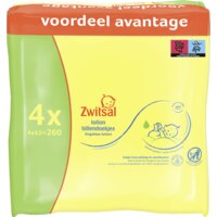 Afbeelding van Zwitsal Baby lotion billendoekjes 4-pack