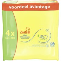 Een afbeelding van Zwitsal Baby lotion billendoekjes 4-pack