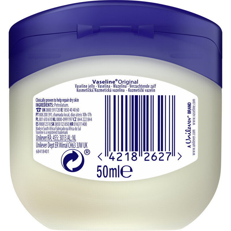 Een afbeelding van Vaseline Orignal protecting jelly