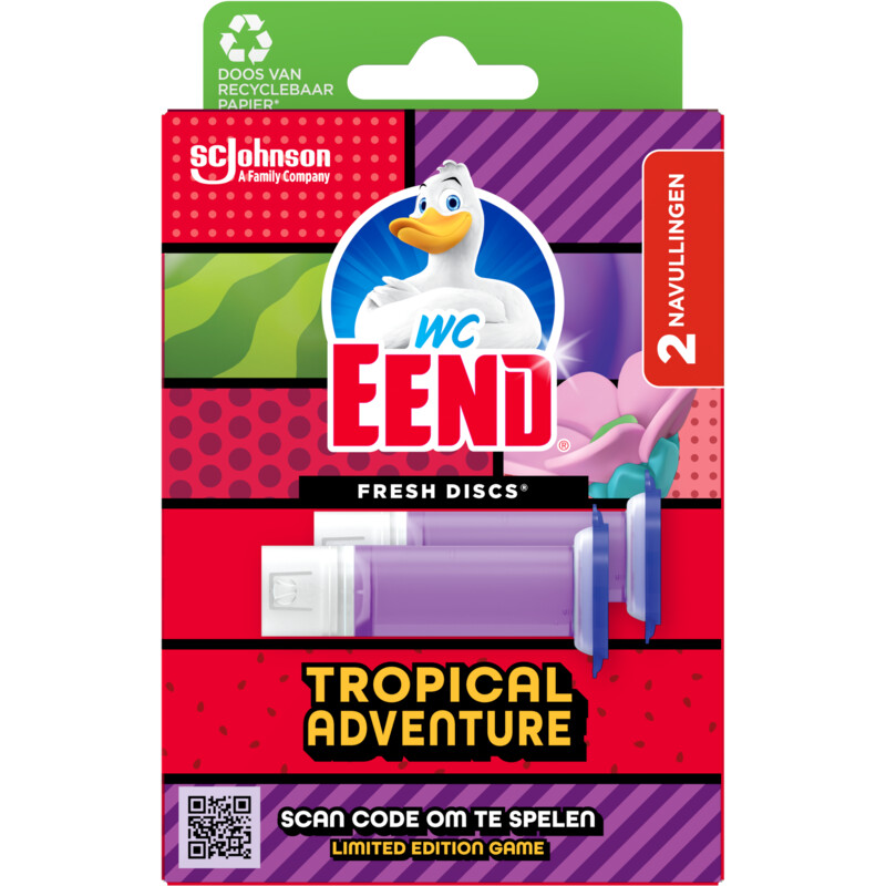 Een afbeelding van WC-Eend Fresh discs tropical Adventure navulling