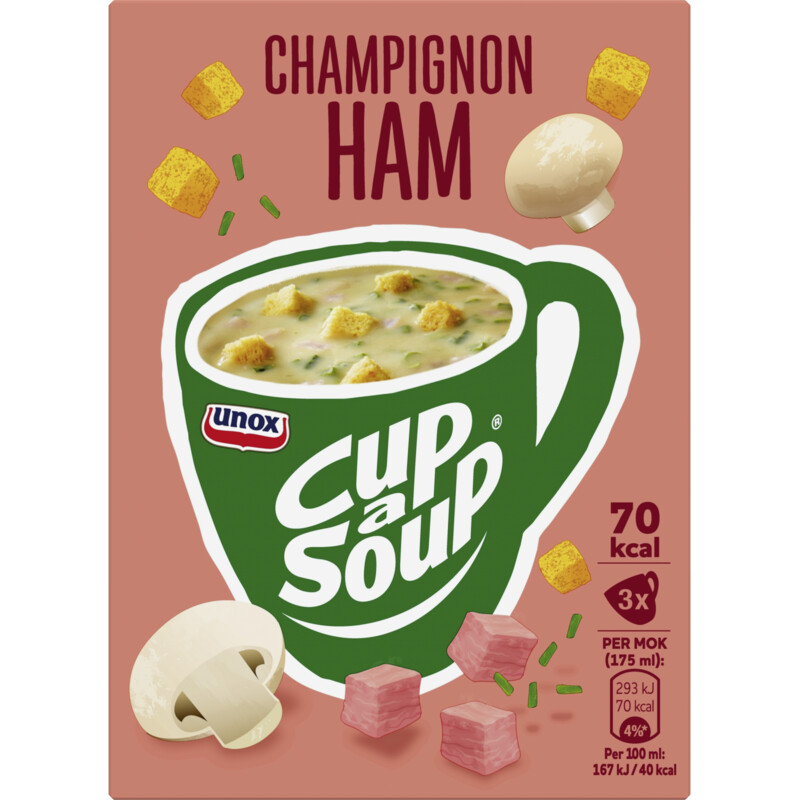 Een afbeelding van Unox Cup-a-soup champignon ham