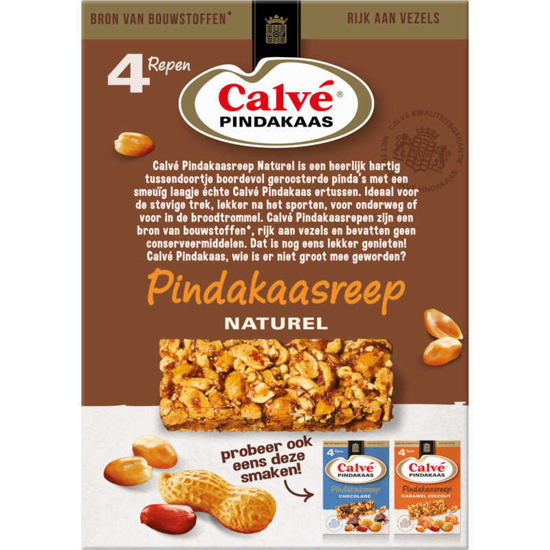 Een afbeelding van Calvé Pindakaasreep naturel