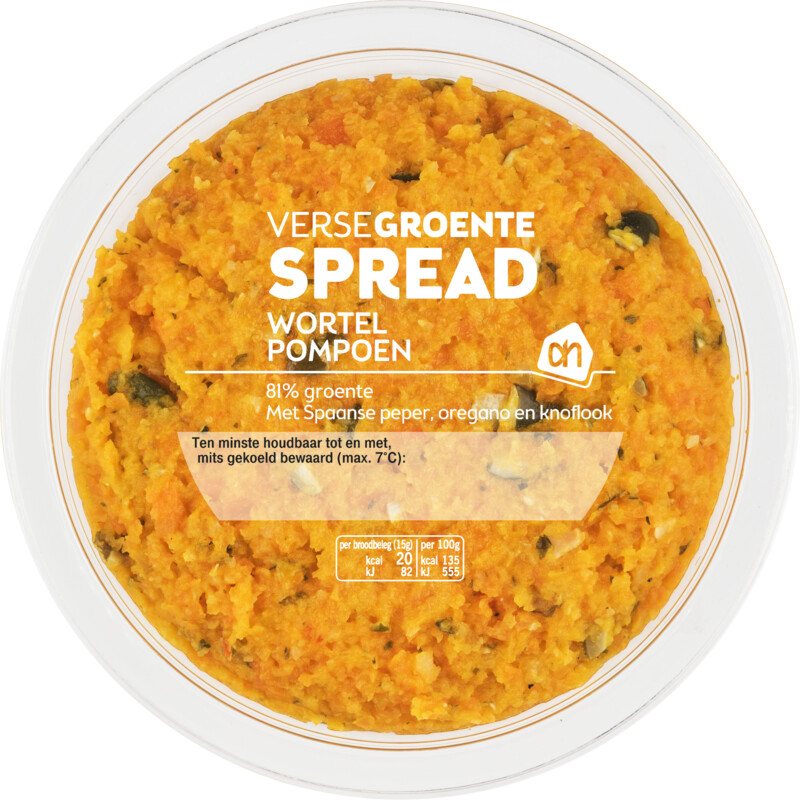 Een afbeelding van AH Groentespread Wortel Pompoen