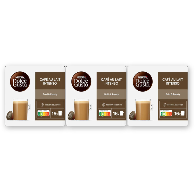 Nescafé Dolce Gusto Cafe au lait intenso capsules 3-pack