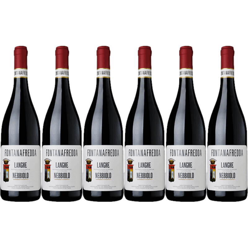 Een afbeelding van Fontanafredda Nebbiolo langhe 6 flessen