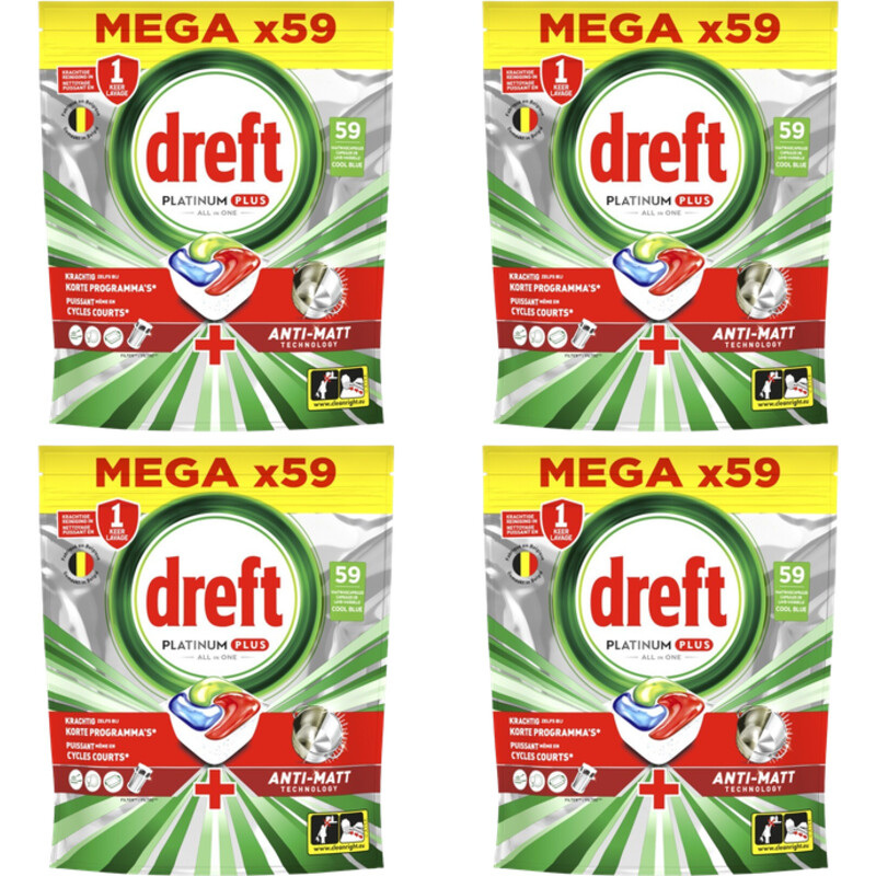 Een afbeelding van Dreft Platinum+ orig vaatwastabletten 4-pack