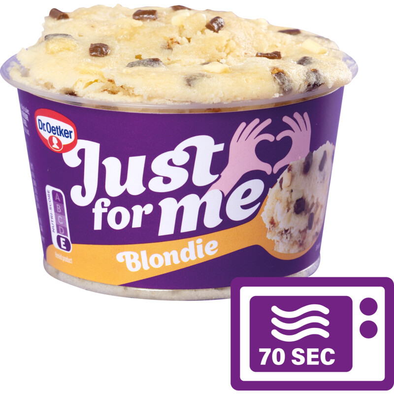 Een afbeelding van Dr. Oetker Just for me blondie mini cake