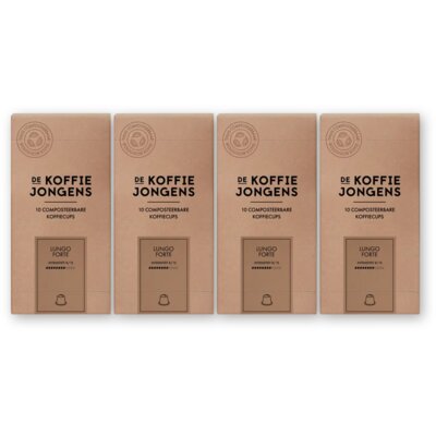 De Koffiejongens Lungo forte capsules 4-pack