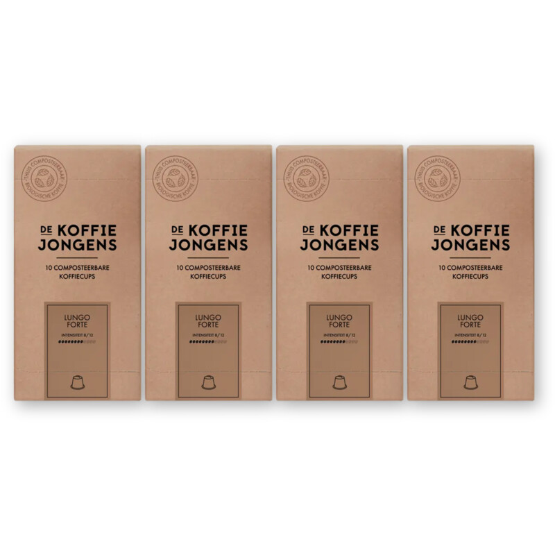 De Koffiejongens Lungo forte capsules 4-pack