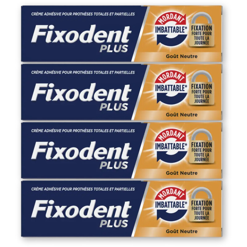 Fixodent Plus kleefpasta dual power 4-pack
