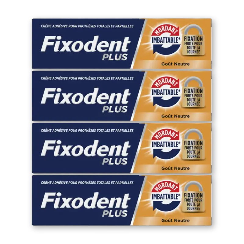 Fixodent Plus kleefpasta dual power 4-pack