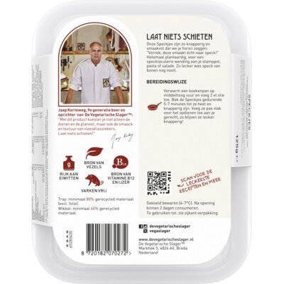 pdp-image-Vegetarische Slager Vegan geroockte speckjes