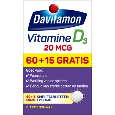 pdp-image-Davitamon Vitamine D3 forte smelt tabletten