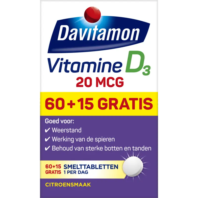 Vitamine D3 forte smelt tabletten