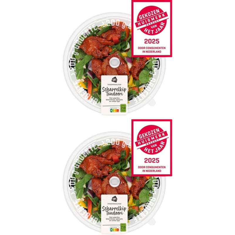 Een afbeelding van AH Stoommaaltijd kip tandoori 2-pack