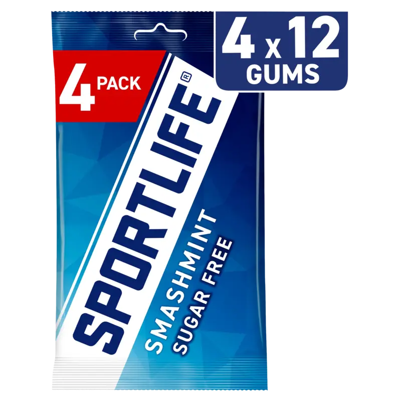 Sportlife Smashmint sugar free gums 4-pack