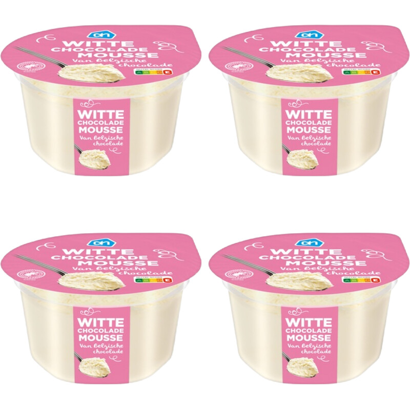 Een afbeelding van AH Witte chocolade mousse 4-pack