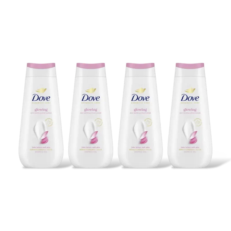 Dove Glowing douchegel 4-pack