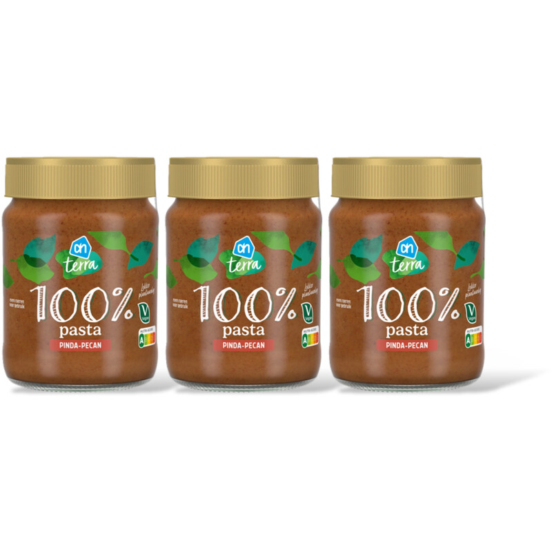 AH Terra 100% pasta pinda-pecan 3-pack