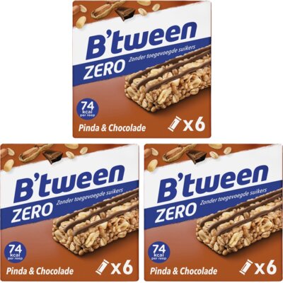 pdp-image-Hero mueslireep zero pinda chocolade 3-pack