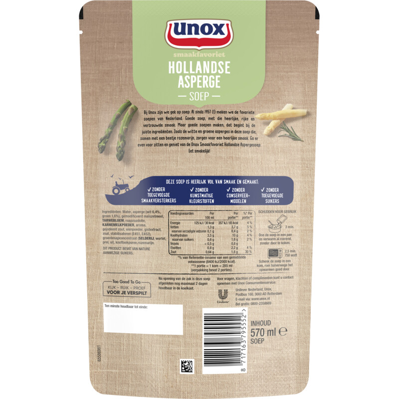 Een afbeelding van Unox Hollandse aspergesoep
