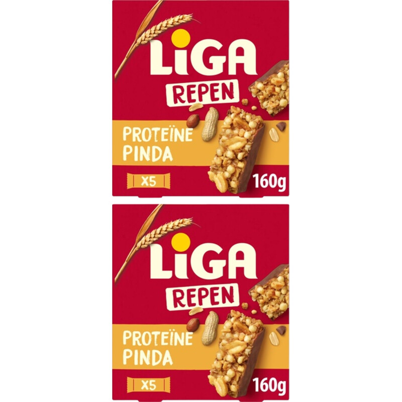 Een afbeelding van Liga Proteine reep Pinda 2-pack