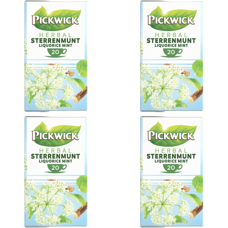Een afbeelding van Pickwick Herbal sterrenmunt 4-pack
