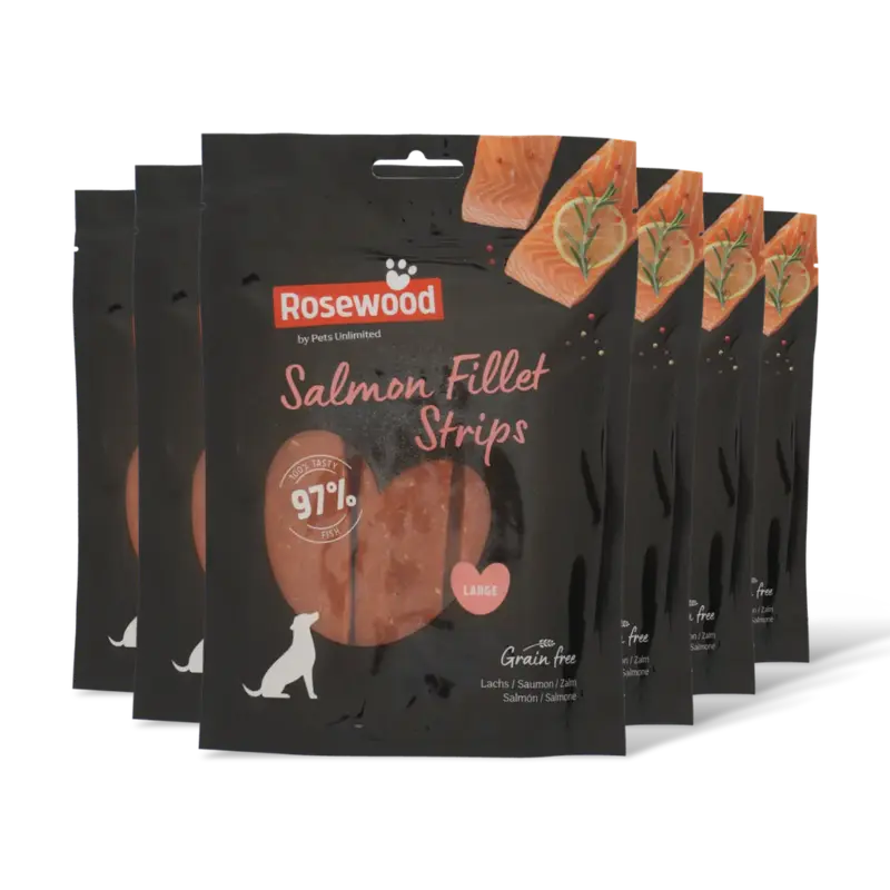 Rosewood Salmon fillet strips large 6-pack