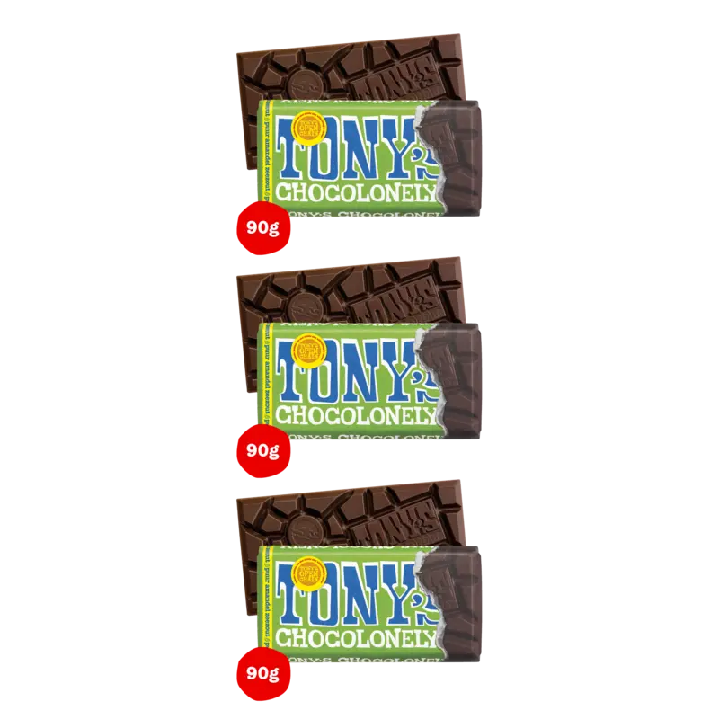 Tony's Chocolonely Reep puur amandel zeezout 3-pack